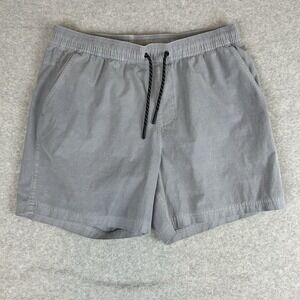 Bear Bottom Shorts Mens Large Washed Gray Drawstring 5.5" Performance Run Gym